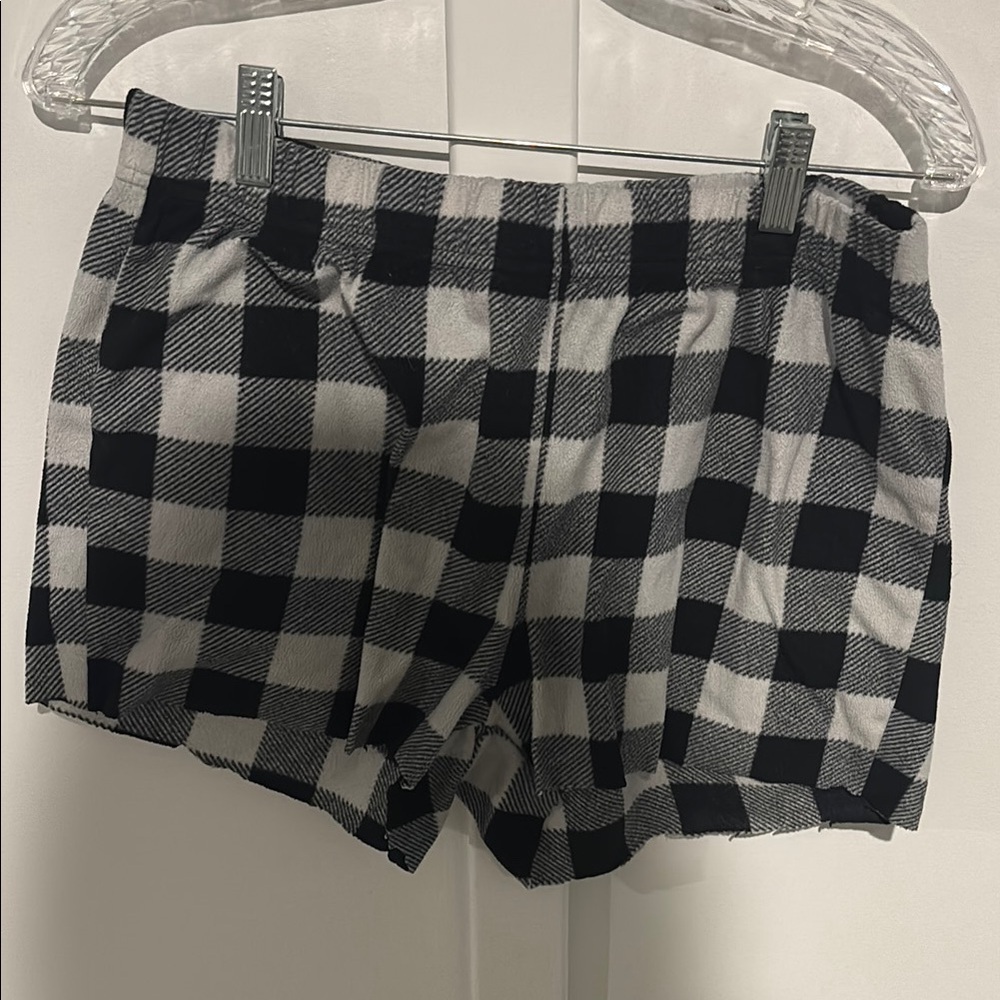 Black and White Checkered Women's Shorts